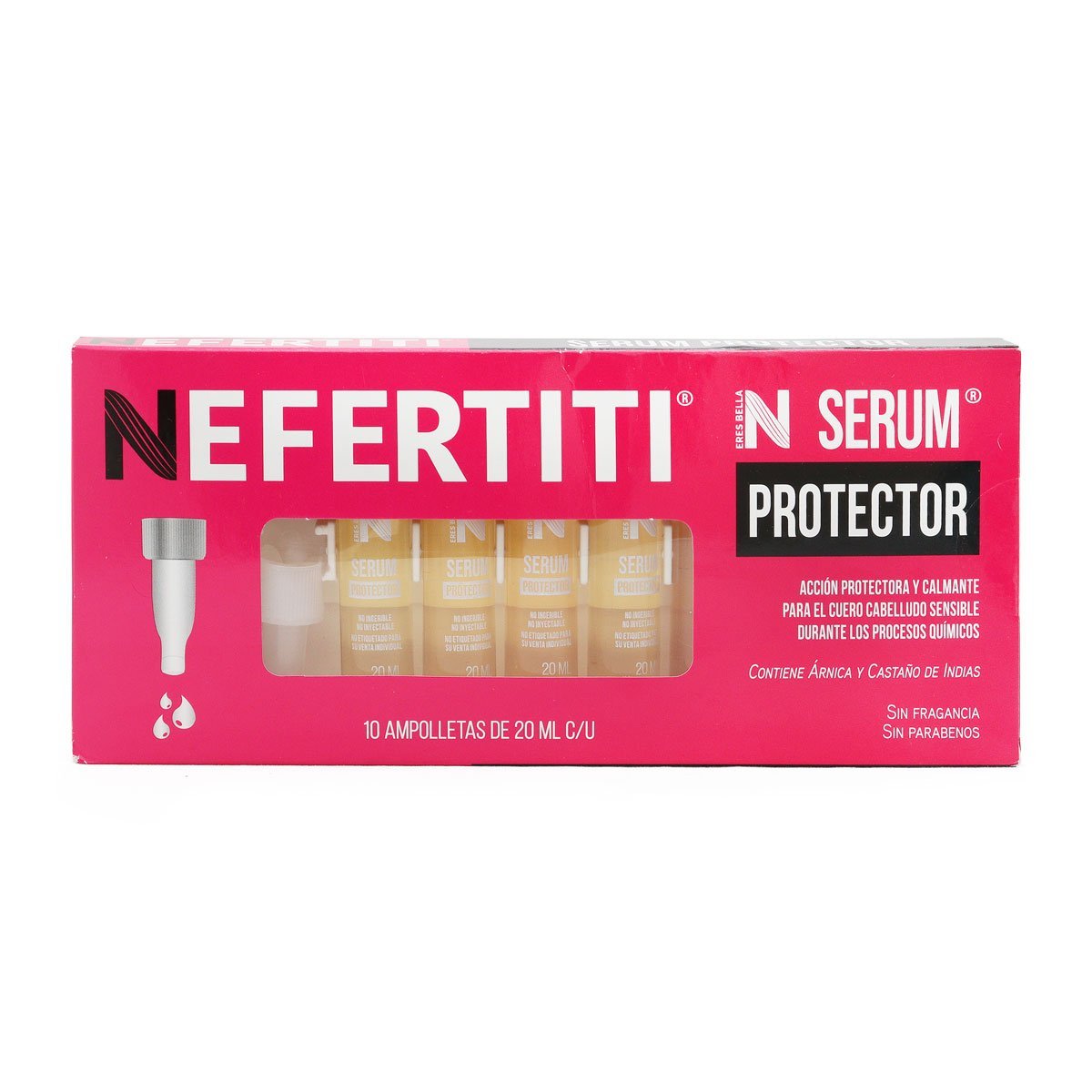 Ampolletas Para Cabello Protector Nefertiti Serum 10 Pz