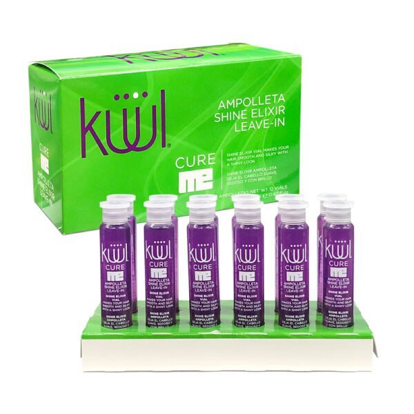 Ampolletas para Cabello Shine Elixir Kuul Cure me 12 Pz