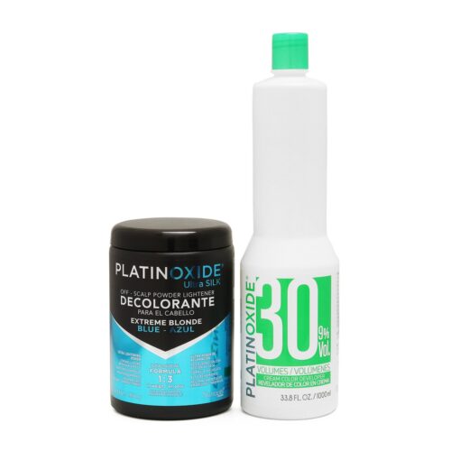 Decolorante para Cabello Azul 350 g + Revelador 30 Vol 1 L Nutrapel