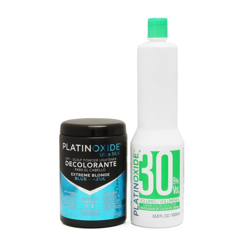 Decolorante para Cabello Azul 350 g + Revelador 30 Vol 1 L Nutrapel