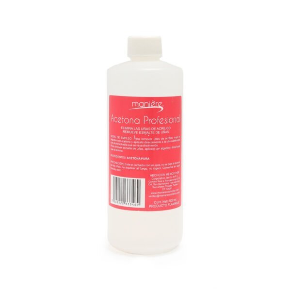 Acetona Pura Profesional Maniere Cosmetics 500 ml