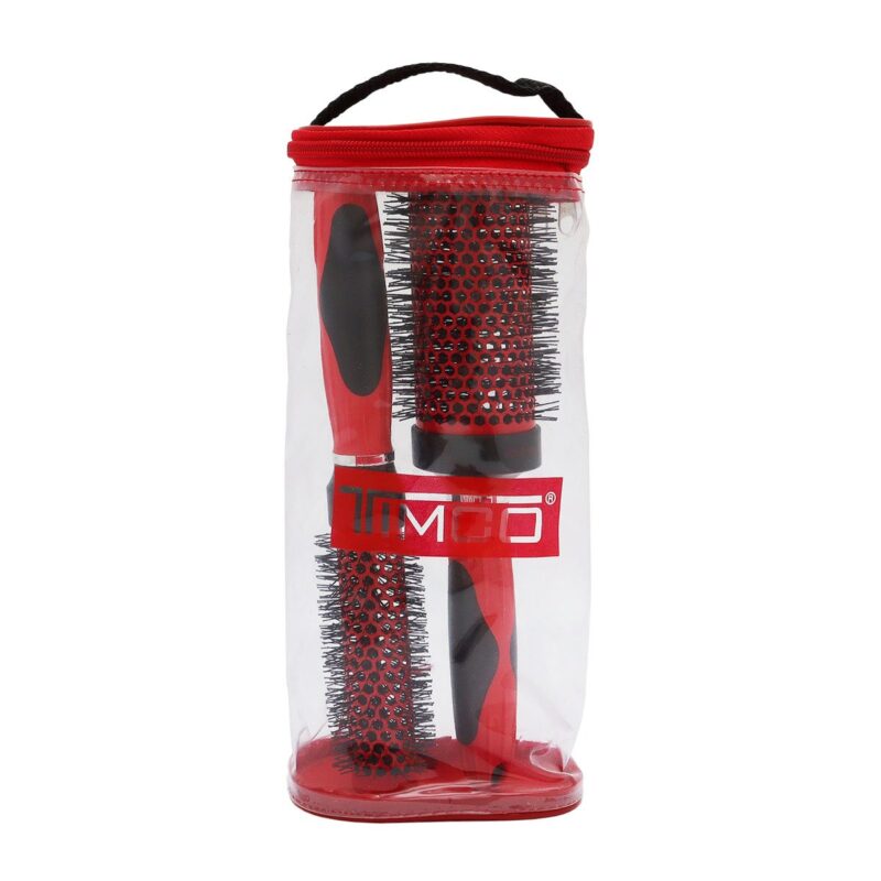 Cepillos para Peinar Térmicos Rojos Timco 2 piezas
