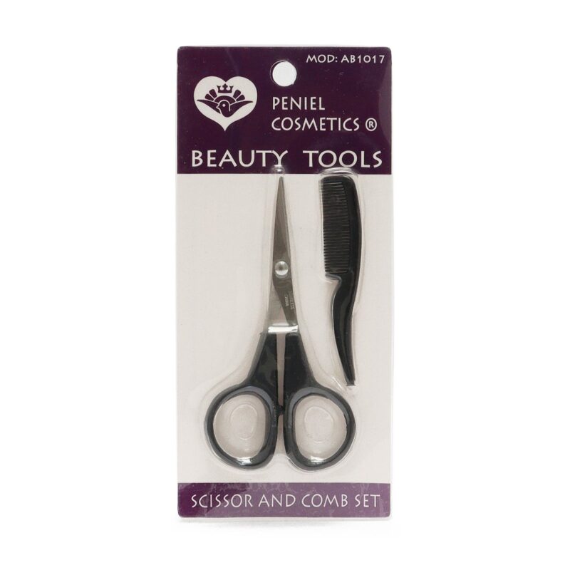 Tijera para Barba o Bigote con Peine Peniel Cosmetics 2 pz