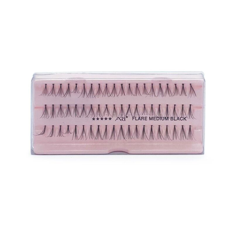 Pestañas Postizas 3x3 Flare Medium Black Ari 60 pz