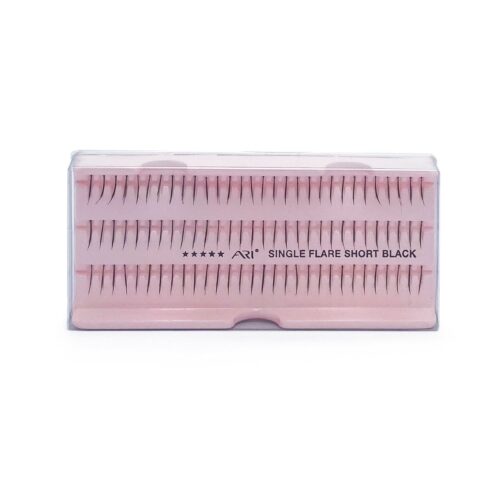 Pestañas Postizas 1x1 Single Flare Short Black Ari 60 pz