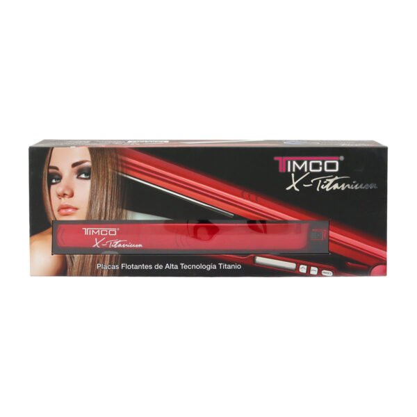 Plancha para Cabello Alaciadora X-Titanium Roja Timco - Imagen 2
