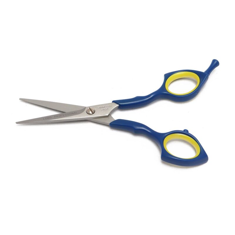 Tijera para Cortar Cabello Azul Lobo Colección Plata