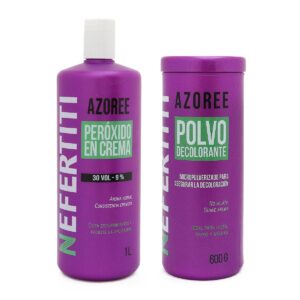 Peróxido para Cabello + Polvo Decolorante Azoree Nefertiti 2 pz