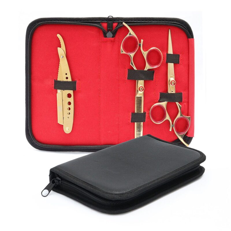 Tijeras para Cortar Cabello con Porta Navaja MS 3 pz - Imagen 2
