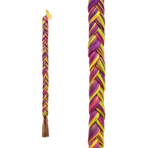 Trenza para Cabello Sintético Gruesa Fiusha/Morado/Amarillo Ari