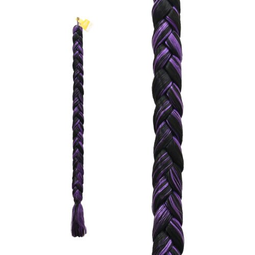 Trenza para Cabello Sintético Gruesa Negro/Morado Ari