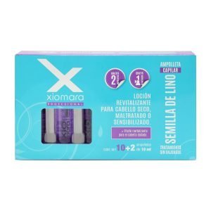 Ampolletas para Cabello Semilla de lino Sin Enjuague Xiomara 12 pzas