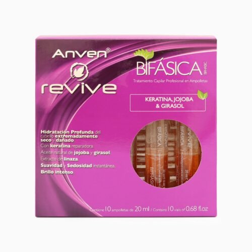 AMPOLLETAS-BIFASICA-ANVEN-1 Ampolletas para Cabello Catiónica Anven 10 piezas