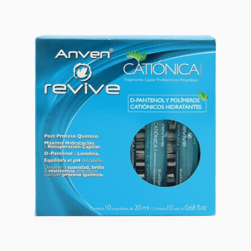 Ampolletas para Cabello Catiónica Anven 10 piezas