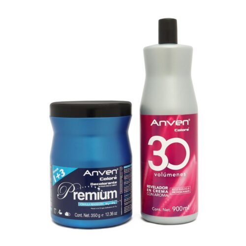 Peróxido para Cabello con Decolorante en Polvo Premium Anven