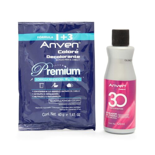 Peróxido para Cabello con Decolorante Premium Anven Coloré