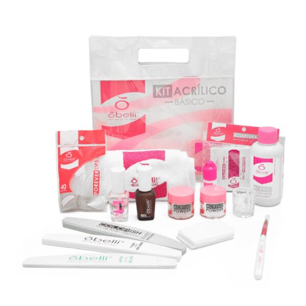 Kit de Uñas Básico de Acrílico Obelli 16 piezas