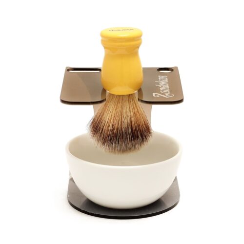 Kit de Afeitado Brocha y Tazón con Soporte 3 pz