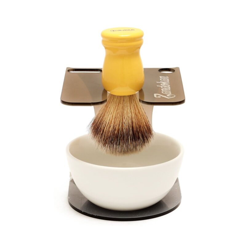 Kit de Afeitado Brocha y Tazón con Soporte 3 pz