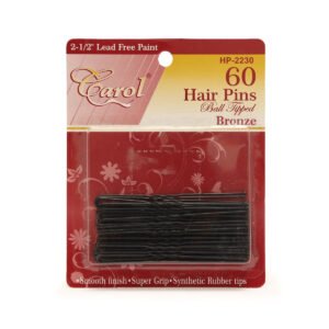 Pasadores para Cabello Negro Grande Carol 60 piezas