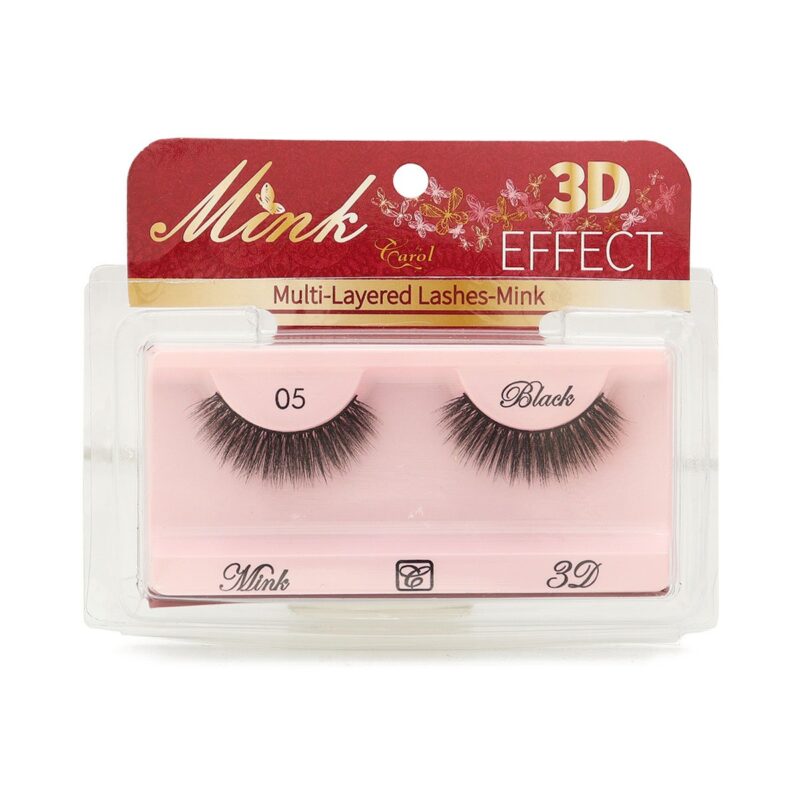 Pestañas Mink 05 Black 3D Carol 1 Par,