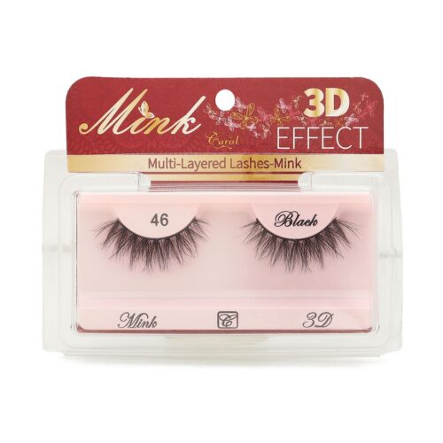 Pestañas Mink 46 Black 3D Carol 1 Par