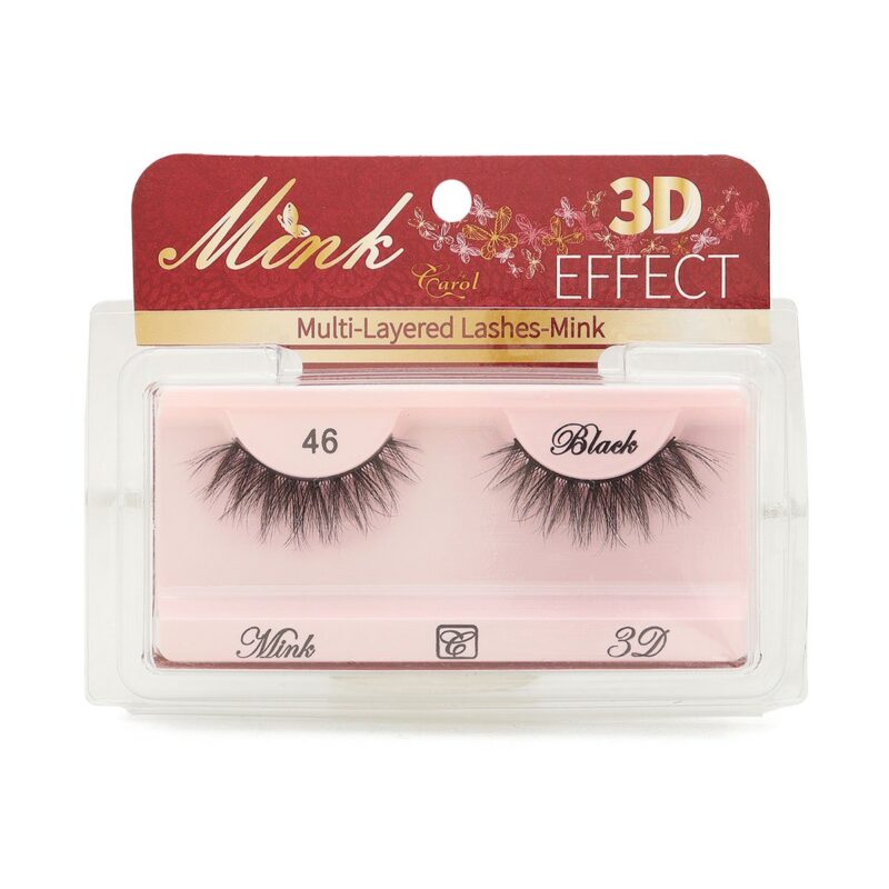 Pestañas Mink 46 Black 3D Carol 1 Par
