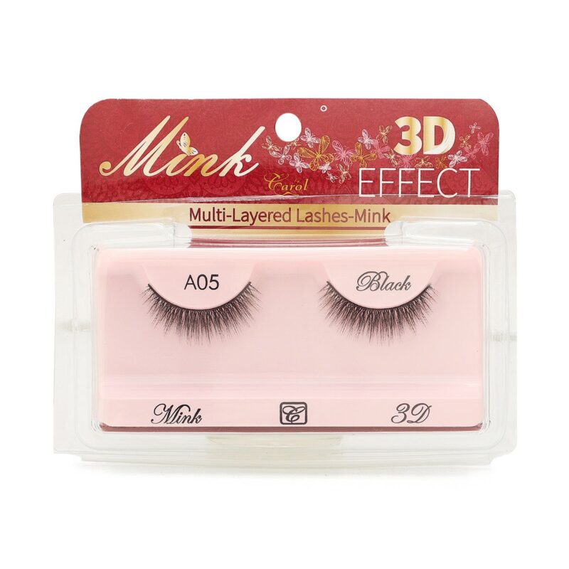 Pestañas Mink A05 Black 3D Carol 1 Par