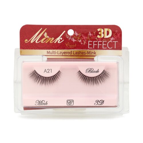 Pestañas Mink A21 Black 3D Carol 1 Par