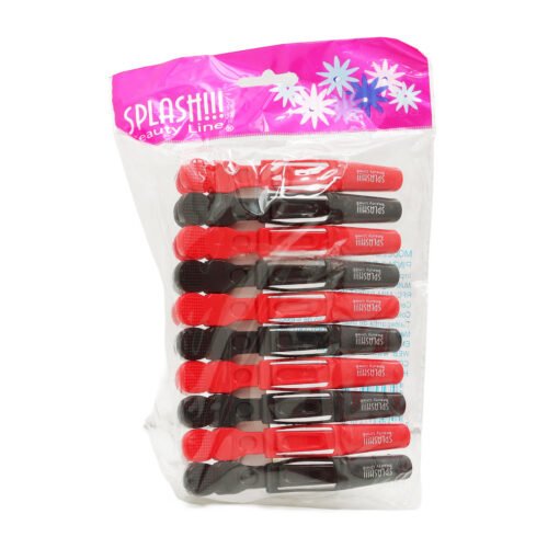 Pinza para Cabello Pico de Cocodrilo 1474 Splash 10 pz