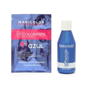 Peróxido para Cabello con Decolorante en Polvo Magicolor Azul