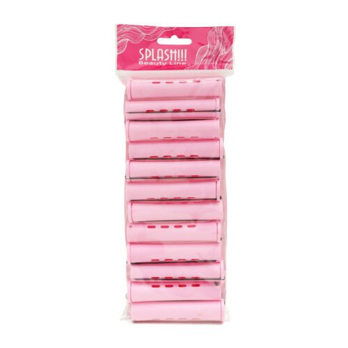 Carrete para Cabello con Tapa Rosa 1568-02 Splash 12 pz