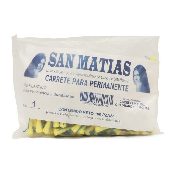 Carrete para Permanente #1 San Matias 100 pz