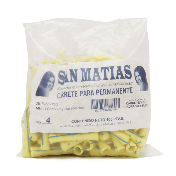 Carrete para Permanente #4 San Matias 100 pz