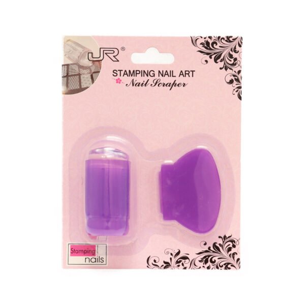 Sello para Uñas con Raspador Stamping Nail Art JR 2 pzas