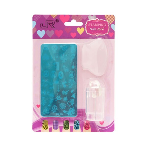 Sello para Uñas con Plantilla Decorativa Stamping Nail Art JR 3 pzas