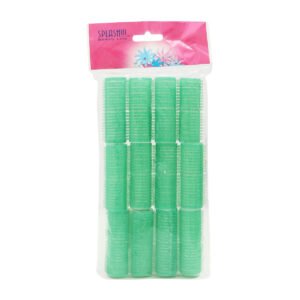 Tubo para Cabello con Velcro Verde 1487-21 Splash 12 pz