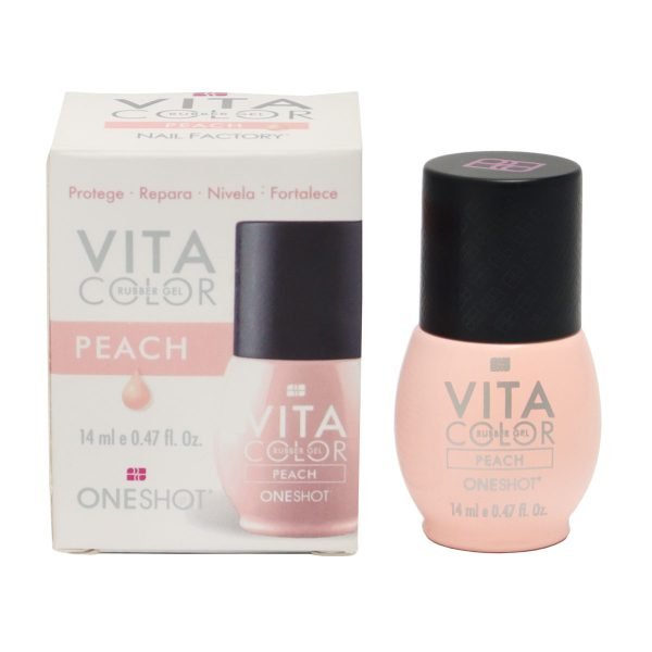 Gel Rubber para Uñas Peach Vita Color One Shot 14 ml