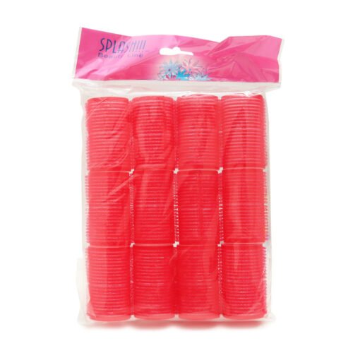 Tubo para Cabello con Velcro Rojo 1483-36 Splash 12 pz