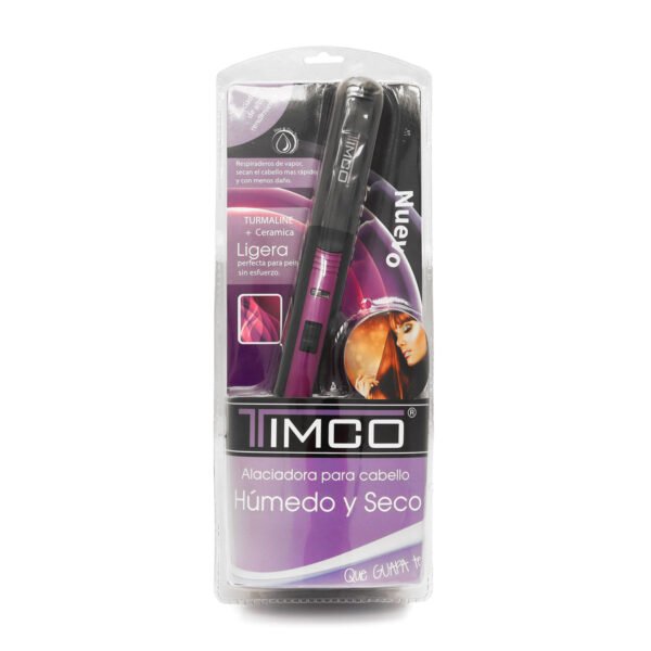 Plancha para Cabello Alaciadora Húmedo y Seco Timco