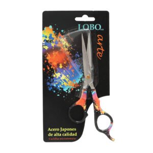 Tijera para Cortar Cabello 1278-55 Fuegos Artificiales Lobo Arte