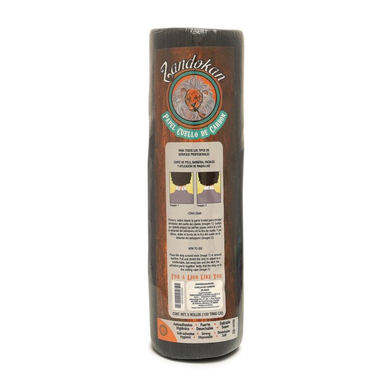 Papel Cuellero Negro Zandokan 5 Rollos de 100 Hojas c/u
