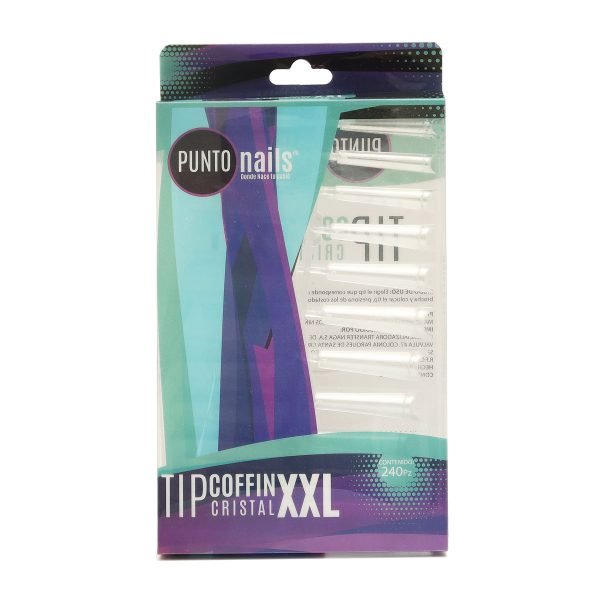 Tips de Uñas Coffin Cristal XXL Punto Nails 240 pz