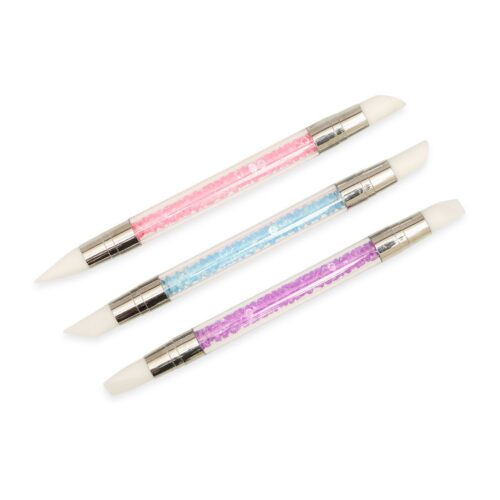 Pincel para Uñas de Goma Doble 3 pz