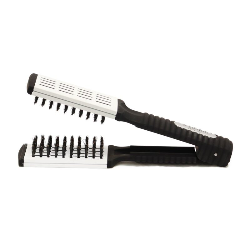 Cepillo Alaciador de Cabello Negro/Blanco Splash