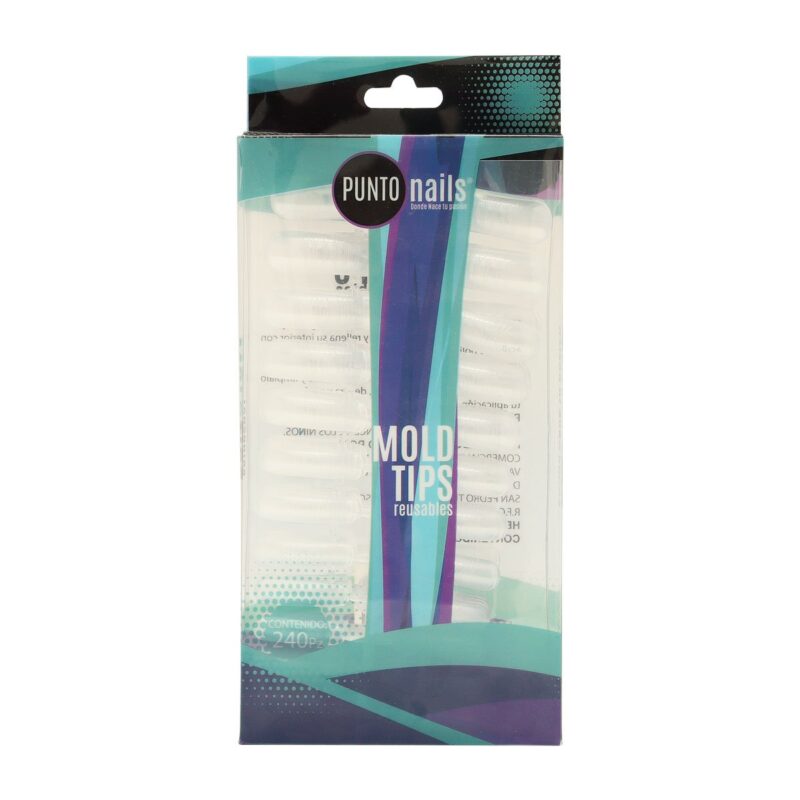 Tips de Uñas Reutilizables Mold Tips Punto Nails 240 pz