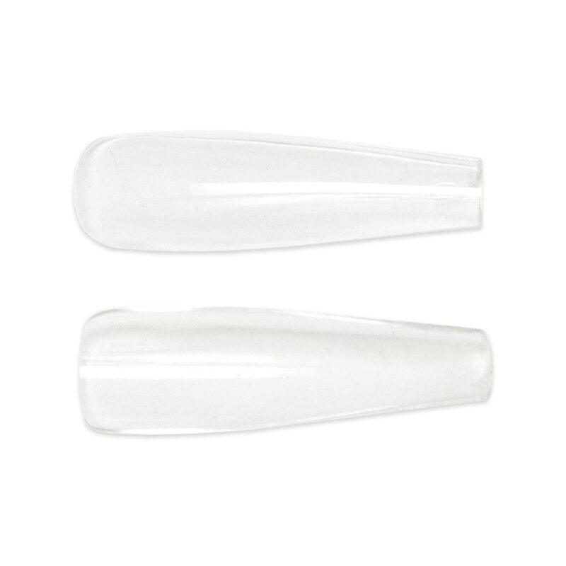 Tips de Uñas Coffin Curva Cristal  XL Punto Nails 100 pz