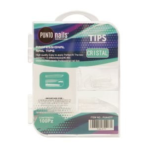 Tips de Uñas Short Square Cristal Punto Nails 100 pz