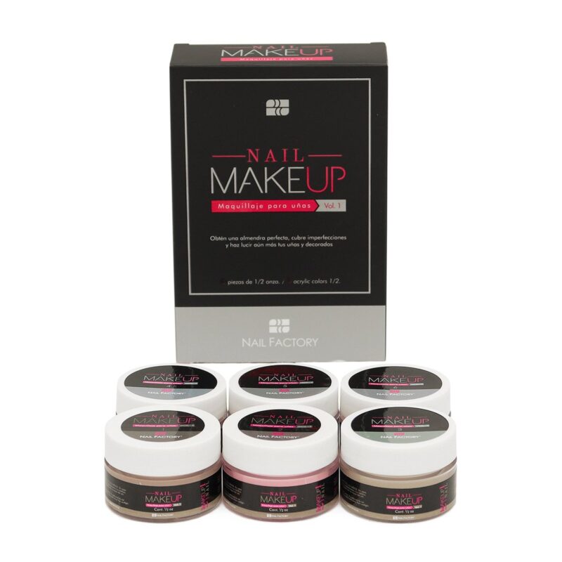 Maquillaje para Uñas Colección Make Up Nail Factory 6 pz