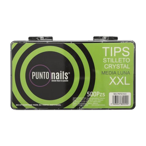 Tips de Uñas Stilleto Crystal Punto Nails 500 pz